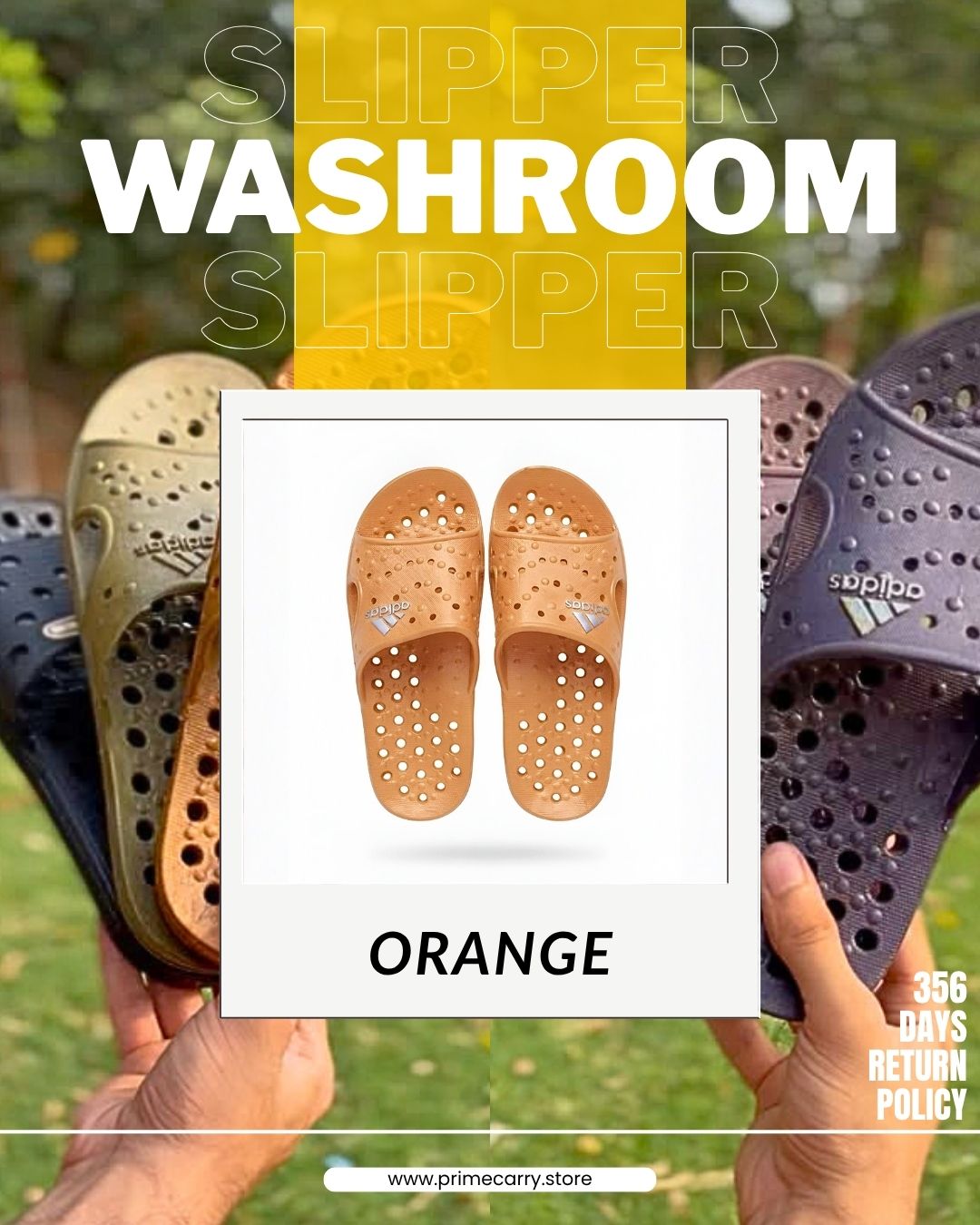 Prime Carry washroom slipper featuring a comfortable slip-on design and durable material for indoor use.