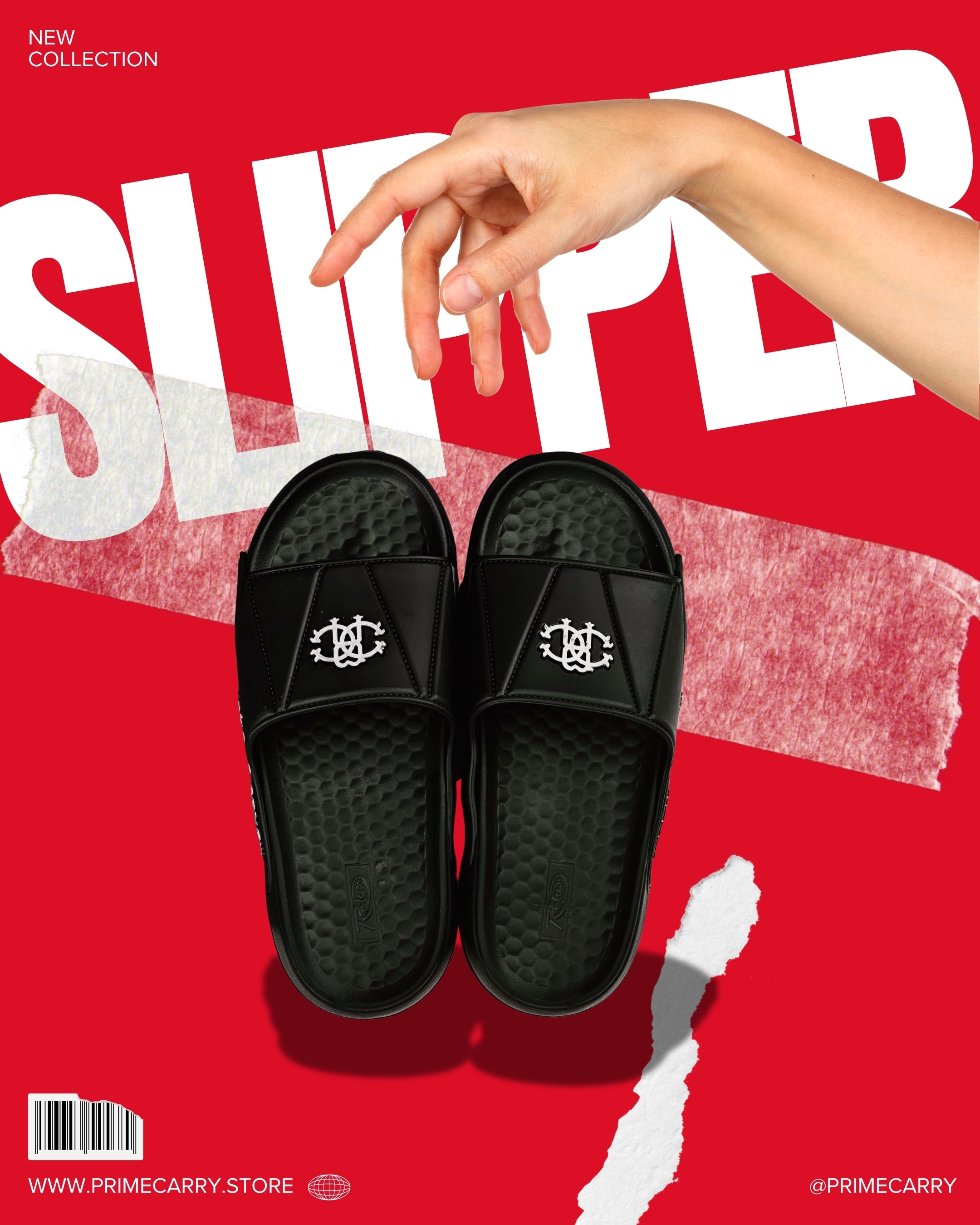 Prime Carry Roberto Cavalli slide slipper with luxurious design and open-toe style, featuring elegant details and comfortable flat sole.